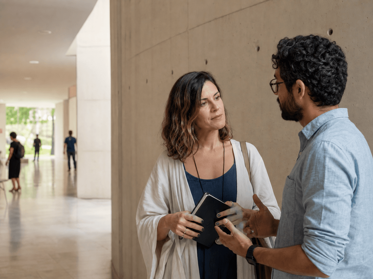 Pessoas em conversa durante encontro da comunidade ACBS