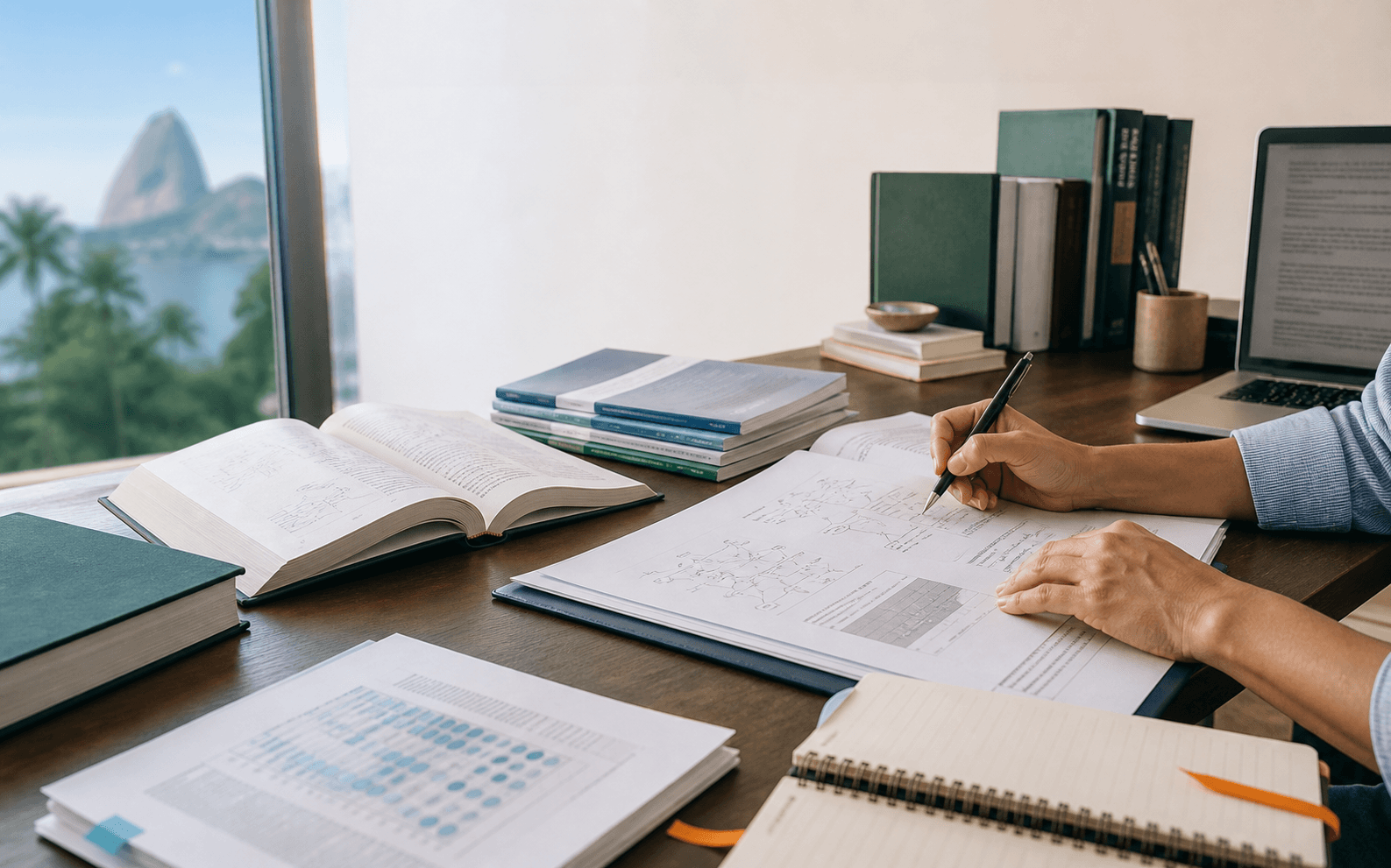 Livros e materiais de estudo em ciência comportamental